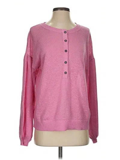 Pre-owned Boden Long Sleeve Henley Shirt In Pink