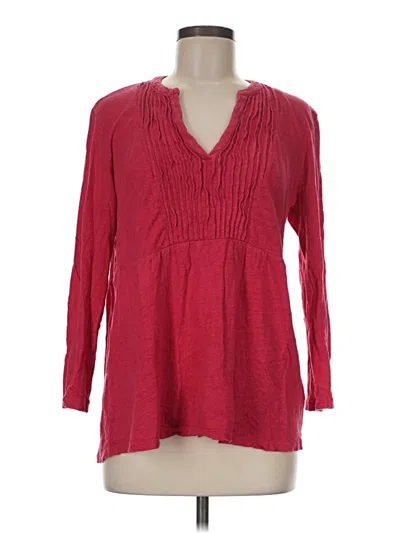 Pre-owned Boden Long Sleeve Henley Shirt In Red
