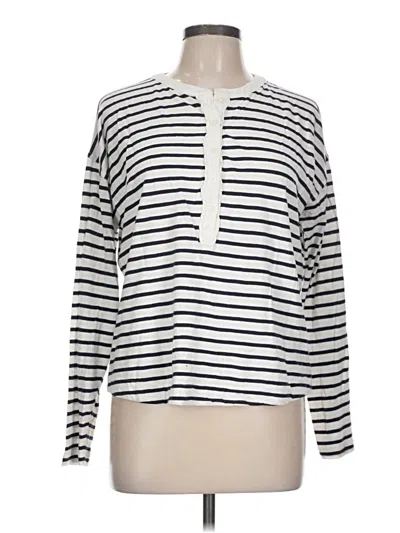 Pre-owned Boden Long Sleeve Henley Shirt In Silver