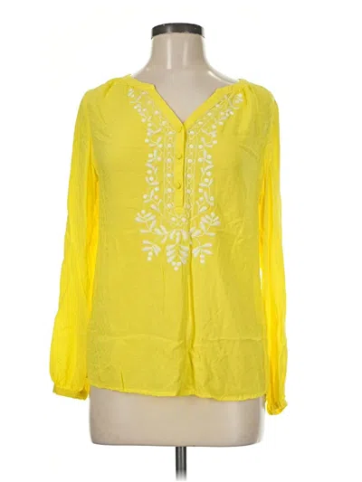 Pre-owned Boden Long Sleeve Henley Shirt In Yellow