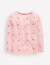 Boden Long Sleeve Pointelle Top Chalk Pink Parisien  In Pink