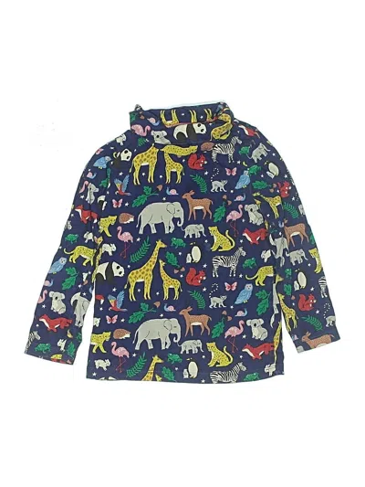 Pre-owned Boden Kids' Long Sleeve Polo Shirt In Blue