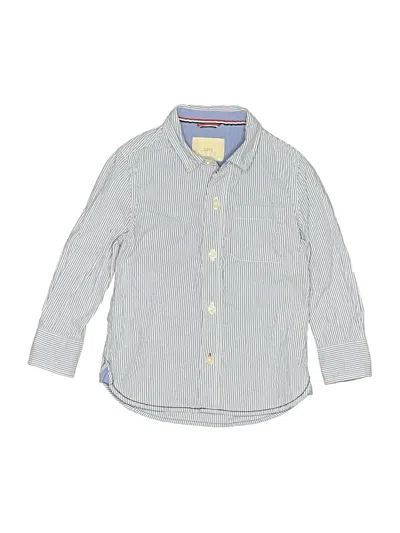 Pre-owned Boden Kids' Long Sleeve Polo Shirt In Blue