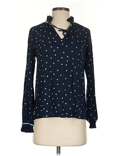 Pre-owned Boden Long Sleeve Polo Shirt In Blue