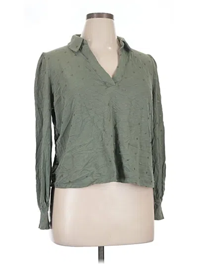 Pre-owned Boden Long Sleeve Polo Shirt In Green
