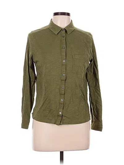 Pre-owned Boden Long Sleeve Polo Shirt In Green