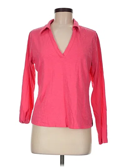 Pre-owned Boden Long Sleeve Polo Shirt In Pink