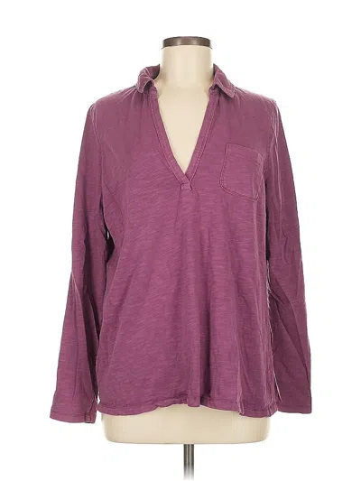 Pre-owned Boden Long Sleeve Polo Shirt In Purple