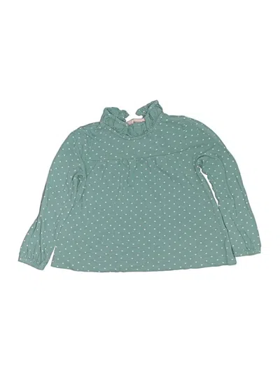 Pre-owned Boden Kids' Long Sleeve Polo Shirt In Teal