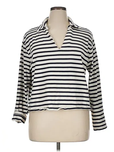 Pre-owned Boden Long Sleeve Polo Shirt In White