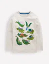 Boden Langarmshirt Mit Druck-haferbeige Krabbeltiere