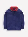 Boden Long Sleeve Smart Polo Shirt French Navy  In Blue