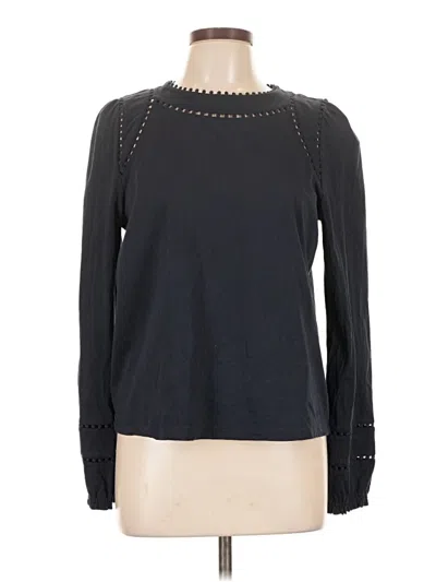 Pre-owned Boden Long Sleeve Top Black Mock Neckline Tops