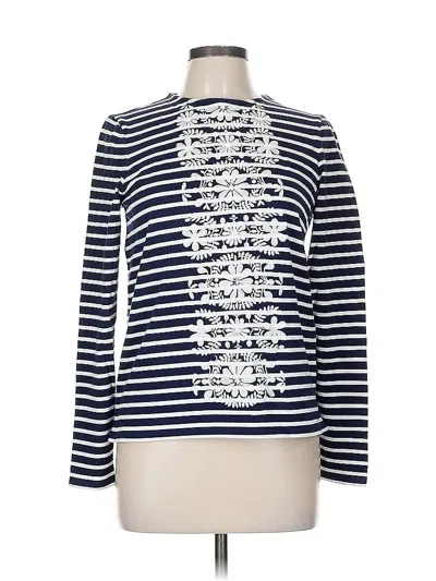 Pre-owned Boden Long Sleeve Top Blue Boatneck Tops