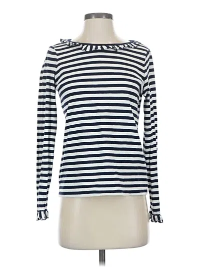 Pre-owned Boden Long Sleeve Top Blue Boatneck Tops