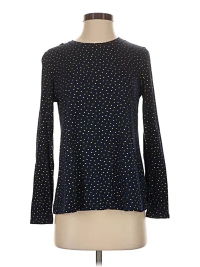 Pre-owned Boden Long Sleeve Top Blue Polka Dots Pattern Boatneck Tops