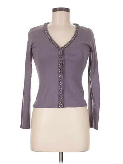 Pre-owned Boden Long Sleeve Top Gray Sweetheart Neckline Tops