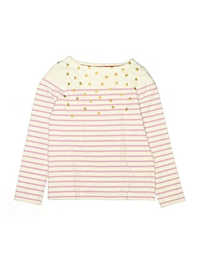 Pre-owned Boden Kids' Long Sleeve Top Pink Boatneck Tops