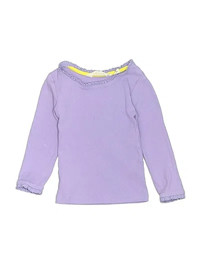 Pre-owned Boden Kids' Long Sleeve Top Purple Ruffles Neckline Tops