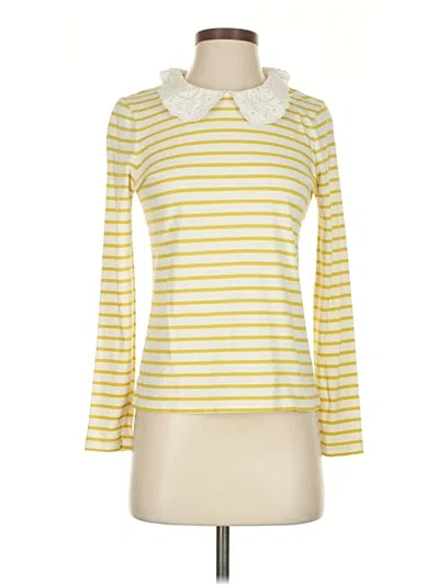 Pre-owned Boden Long Sleeve Top Yellow Turtleneck Tops