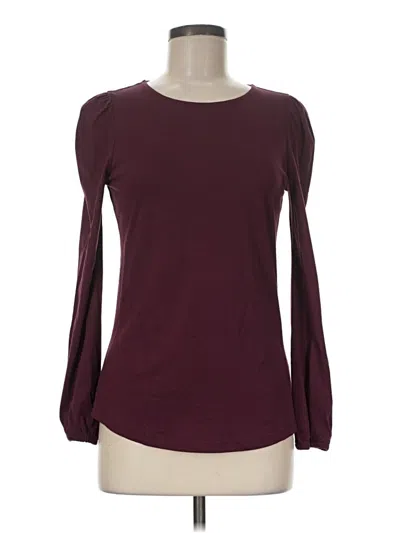 Pre-owned Boden Long Sleeve T-shirt In Burgundy
