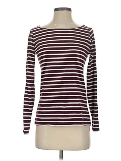 Pre-owned Boden Long Sleeve T-shirt In Burgundy