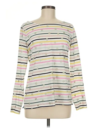 Pre-owned Boden Long Sleeve T-shirt In Ivory