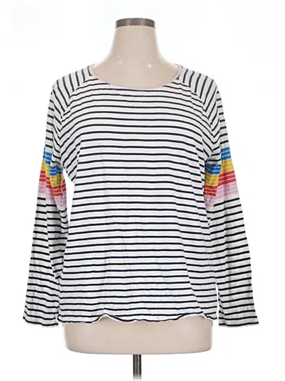 Pre-owned Boden Long Sleeve T-shirt In White