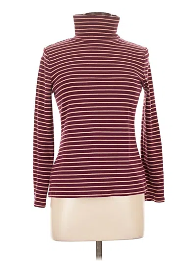 Pre-owned Boden Long Sleeve Turtleneck In Burgundy