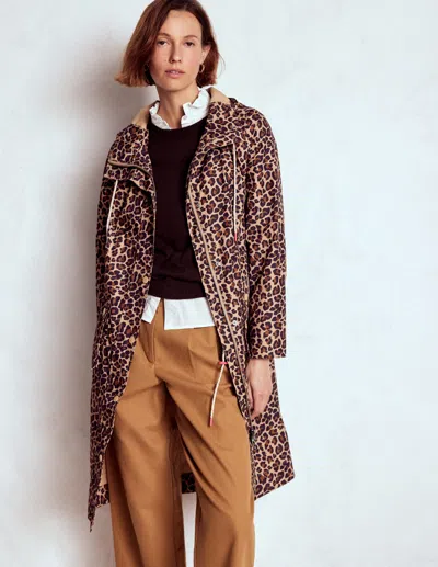Boden Lange Regenjacke-bunt, Gepard-pop In Animal Print