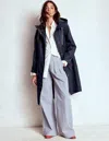 Boden Longline Rain Mac-navy Colourblock Female  In Black
