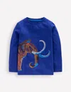 Boden Langarmshirt Mit Superstitch-design-saphirblau Mammut In Blue