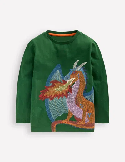 BODEN LONGSLEEVE SUPERSTITCH T-SHIRT-SHADY GREEN DRAGON MALE BODEN