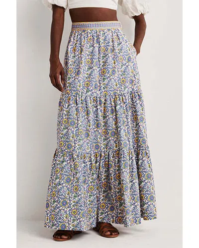 Boden Lorna Tiered Maxi Skirt In Blue