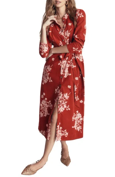 Boden Louise Corduroy Midi Shirtdress In Arabian Spice/flecked Bunch