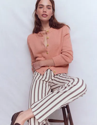 Boden Lucy Chunky Cotton Cardigan Pink