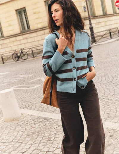 Boden Lucy Lockere Strickjacke Aus Baumwolle In Blau | Grösse Xs In Blue