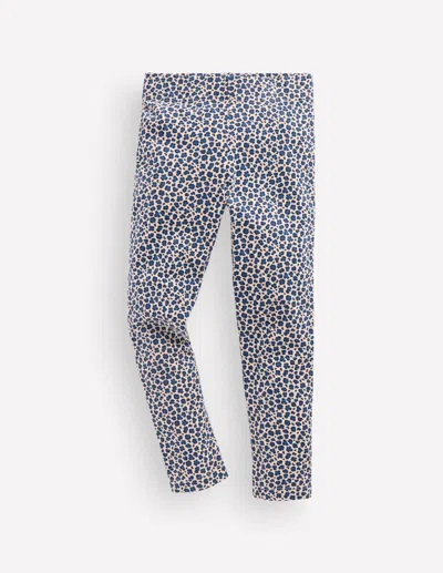 Boden Kids' Lustige Leggings-calico In Blau | Grösse 164 In Blue