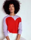 Boden Lydia Kaschmirpullover-violett Herz In Blue