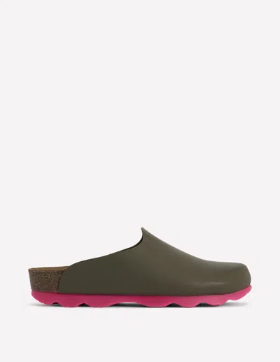 Boden Lyla Colour Block Clogs Khaki/pink  In Green