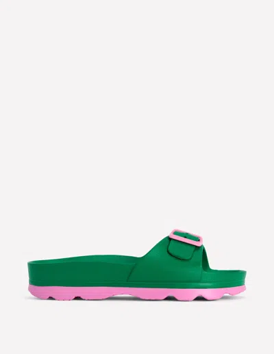 Boden Lyla Single Buckle Sliders Green/pink