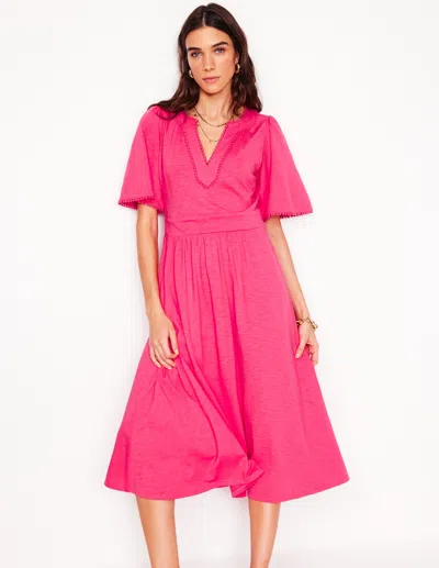 Boden Maddie Trim Jersey Dresscamelia Pink Women