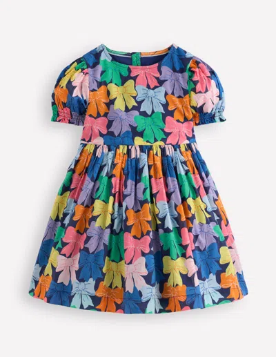 Boden Kids' Madeline Woven Dress Multi Rainbow Bows Girls