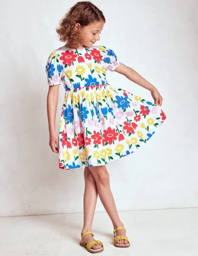Boden Kids' Madeline Woven Dress Multi Rainbow Flower Girls