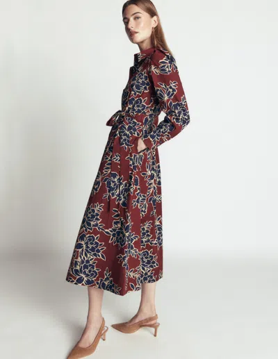 Boden Maeve Midi-hemdblusenkleid Aus Baumwolle In Braun | Grösse 30 In Brown