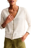 BODEN MAGGIE TIPPED LINEN CARDIGAN