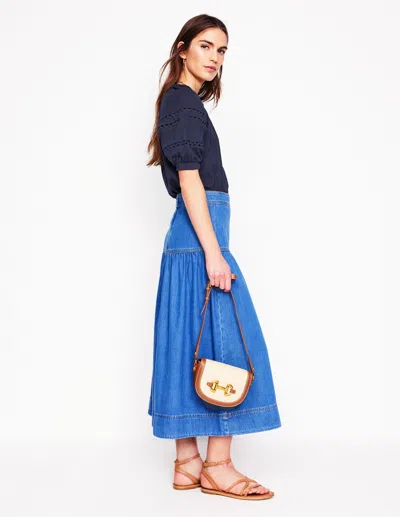 Boden Maisy Oberteil Mit Zickzack-besatz-marineblaue In Multi