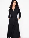 Boden Marcia Jersey Midi Shirt Dressblack Women  In Black