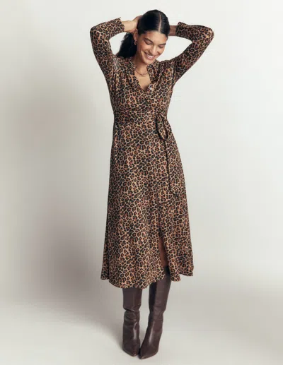 Boden Marcia Jersey-hemdblusenkleid In Camel | Grösse 30 In Brown