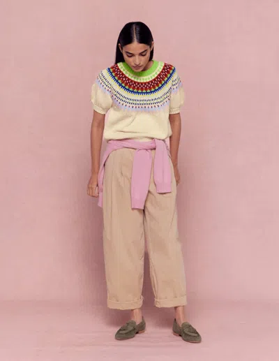 Boden Margot Puff Sleeve T Shirt Oatmeal Melange  In Multi